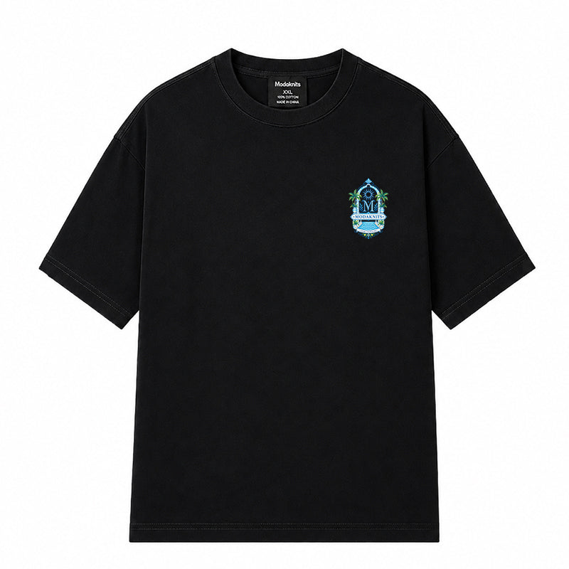 Azure Horizon Court Black T-shirt