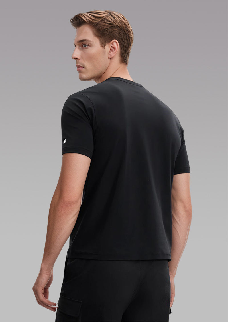 Modaknits Minimal Performance Black Active T-Shirt