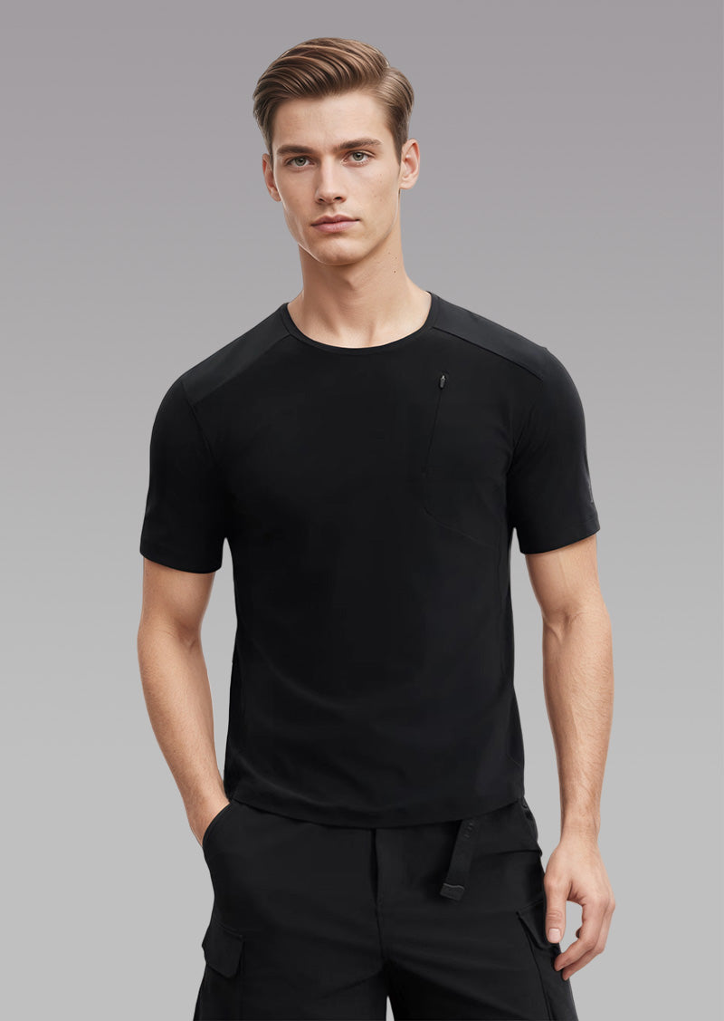 Modaknits Minimal Performance Black Active T-Shirt