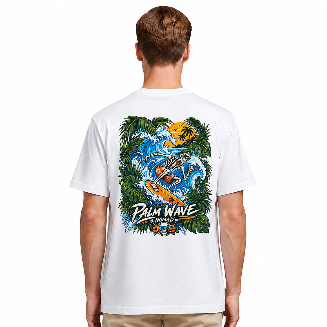 Palm Wave Nomad Black T-shirt