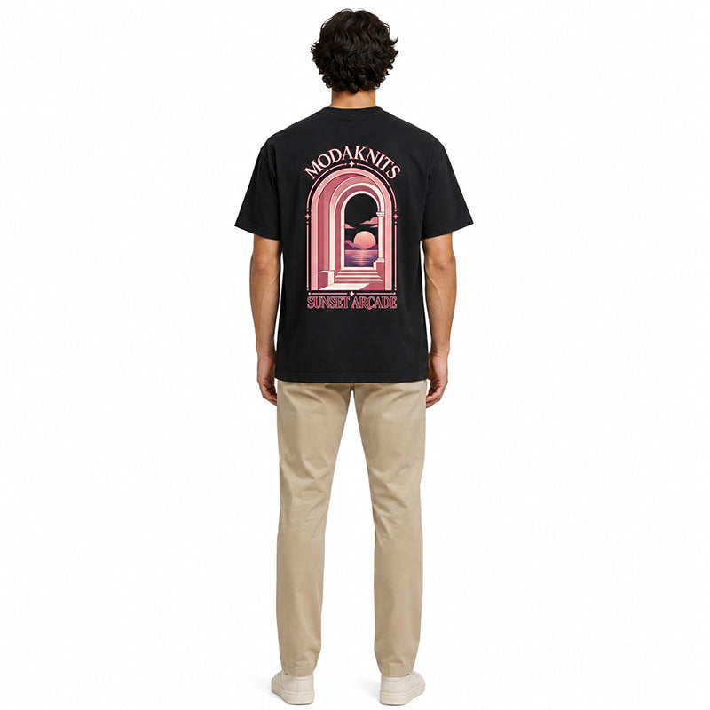 Sunset Arcade Black T-shirt