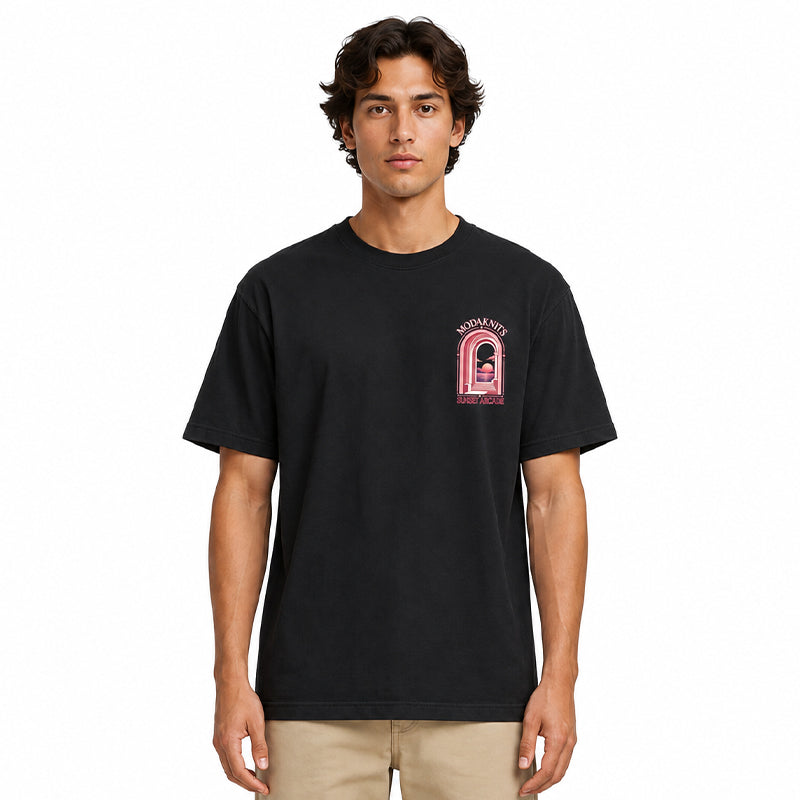 Sunset Arcade Black T-shirt