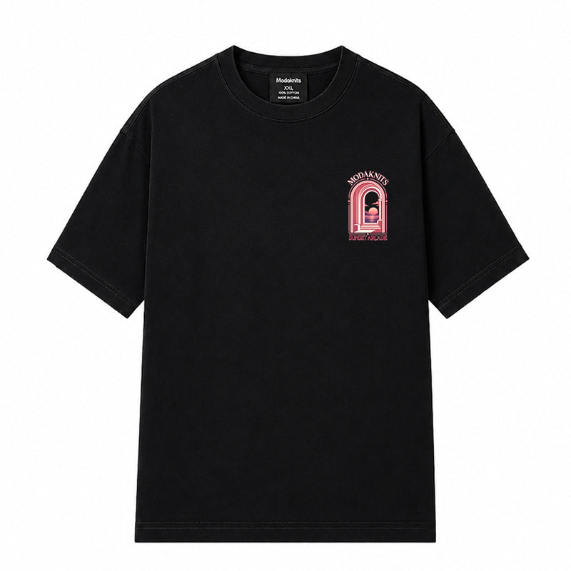 Sunset Arcade Black T-shirt