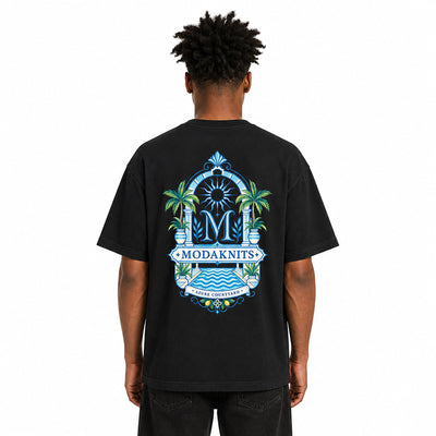 Azure Horizon Court Black T-shirt