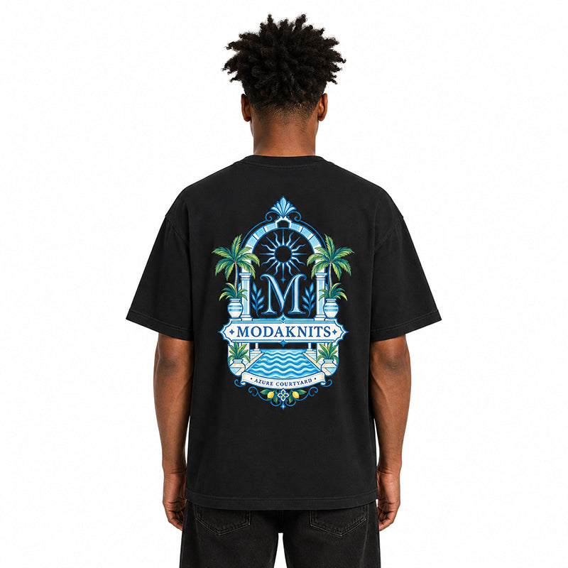 Azure Horizon Court Black T-shirt