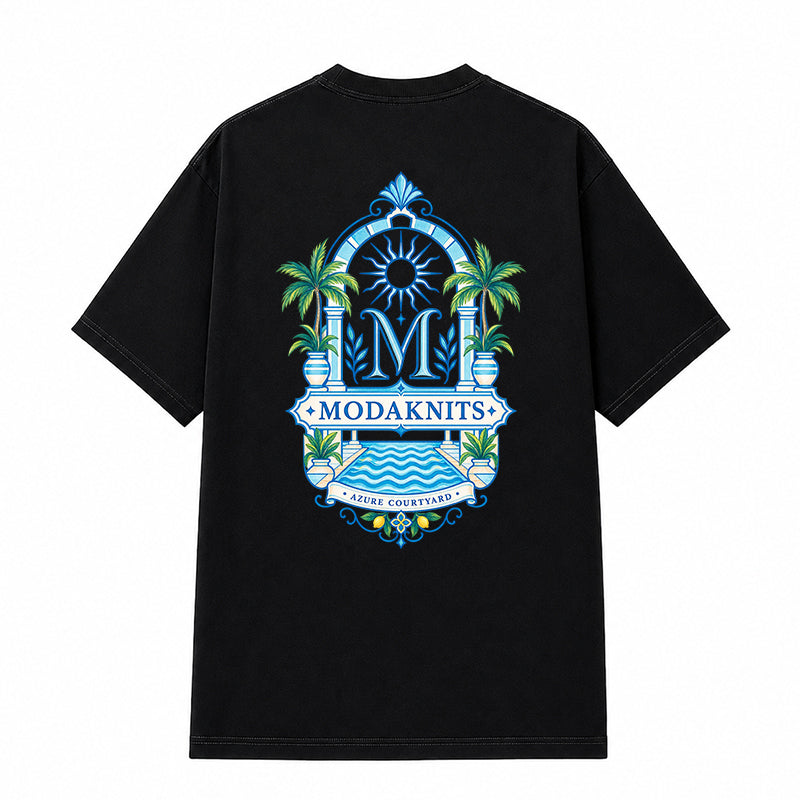 Azure Horizon Court Black T-shirt