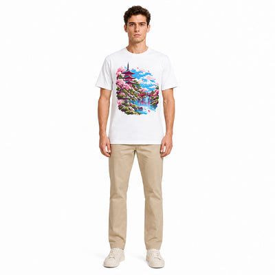 Bridge of Returning Spring Black T-shirt