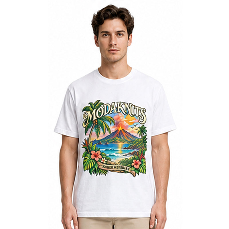 Ember Meridian White T-shirt