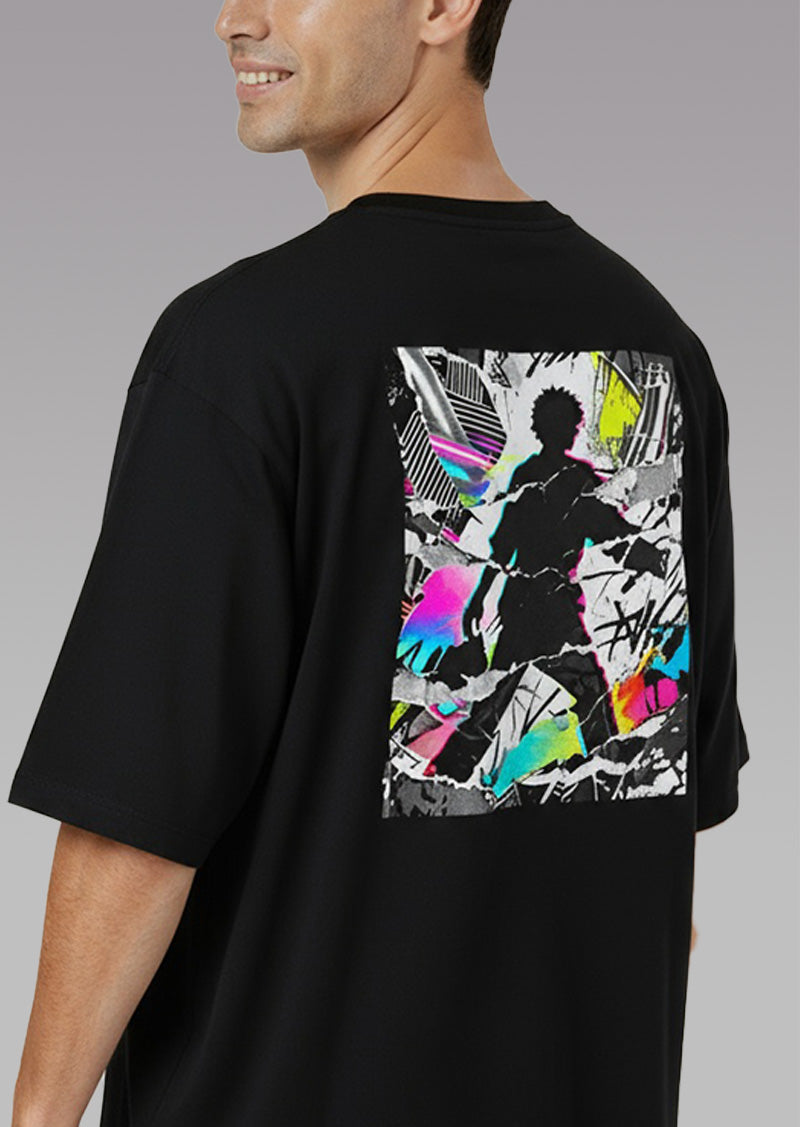 Graffiti Runner Silhouette Graphic T-Shirt