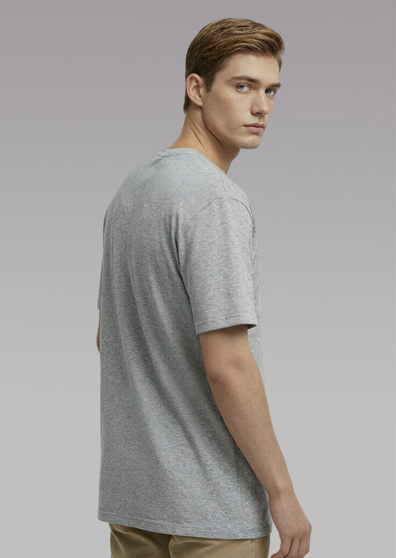 Modaknits Heather Grey Relaxed Fit T-Shirt