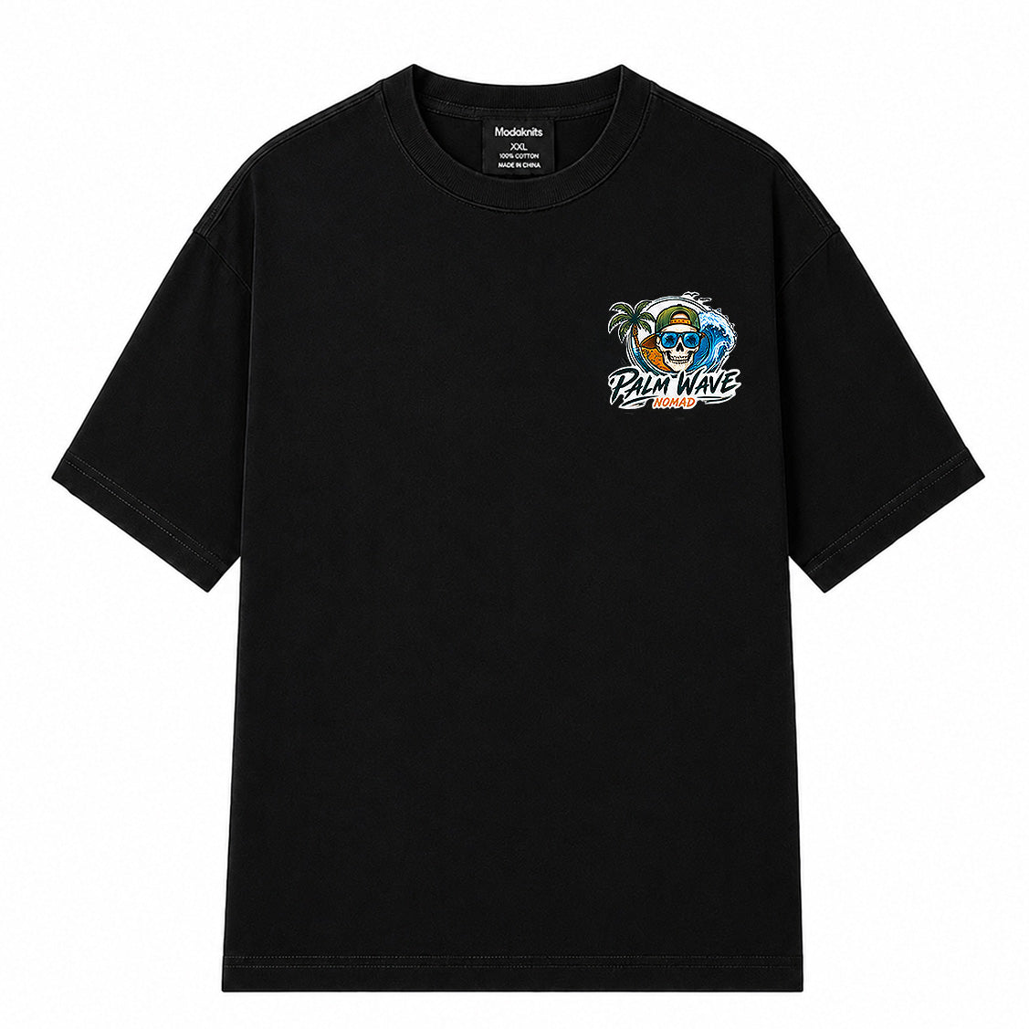 Palm Wave Nomad Black T-shirt