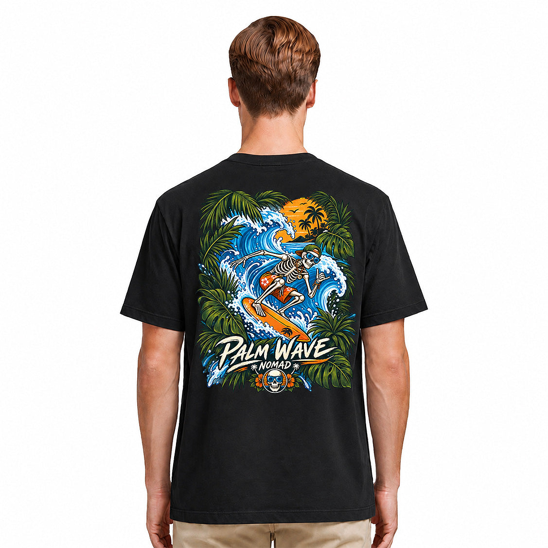 Palm Wave Nomad Black T-shirt