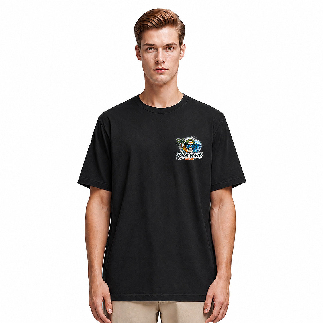 Palm Wave Nomad Black T-shirt