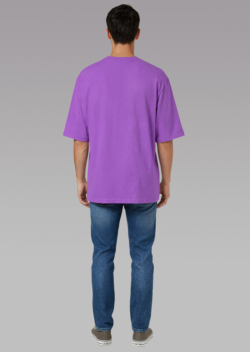 Solid Purple Oversized T-Shirt