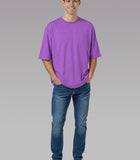 Solid Purple Oversized T-Shirt