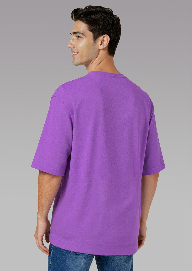 Solid Purple Oversized T-Shirt