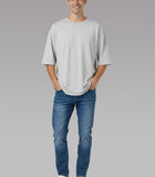 Solid Silver Oversized T-Shirt