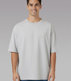 Solid Silver Oversized T-Shirt