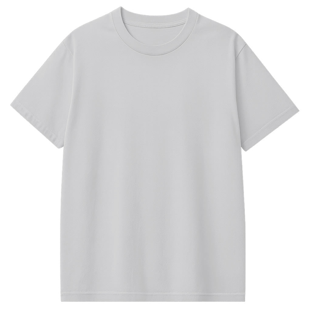 Solid Silver Oversized T-Shirt