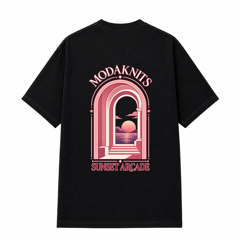 Sunset Arcade White T-shirt