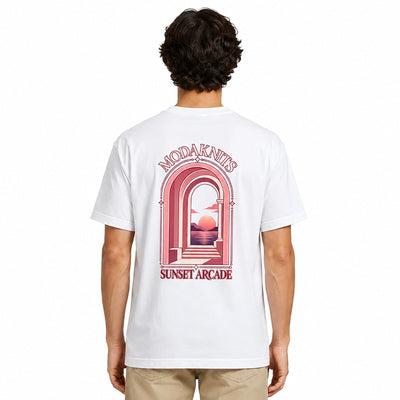 Sunset Arcade White T-shirt