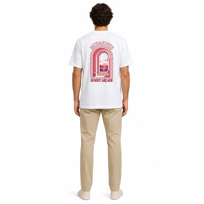Sunset Arcade White T-shirt