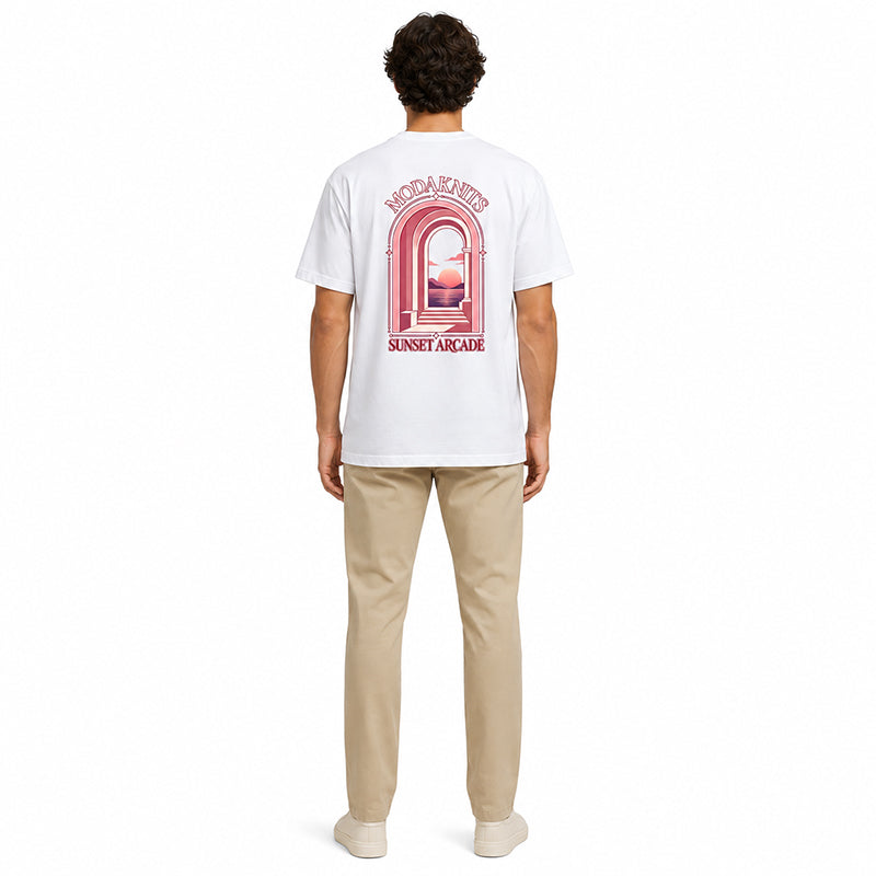 Sunset Arcade White T-shirt