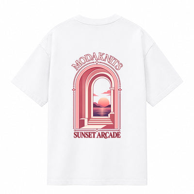 Sunset Arcade White T-shirt