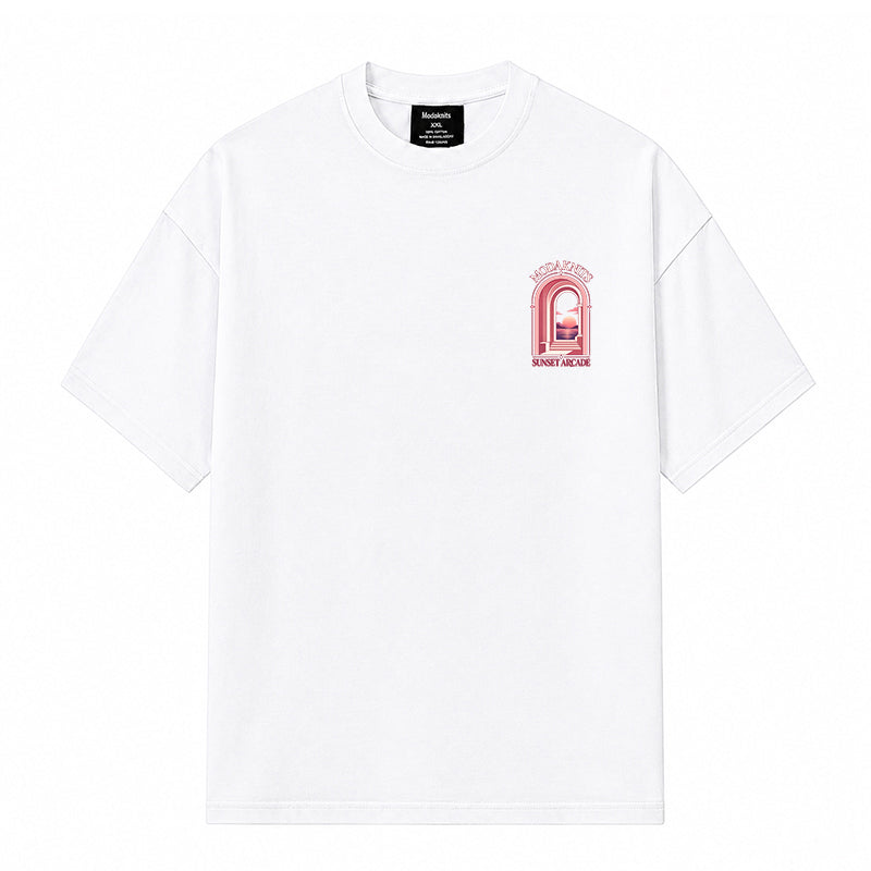 Sunset Arcade White T-shirt