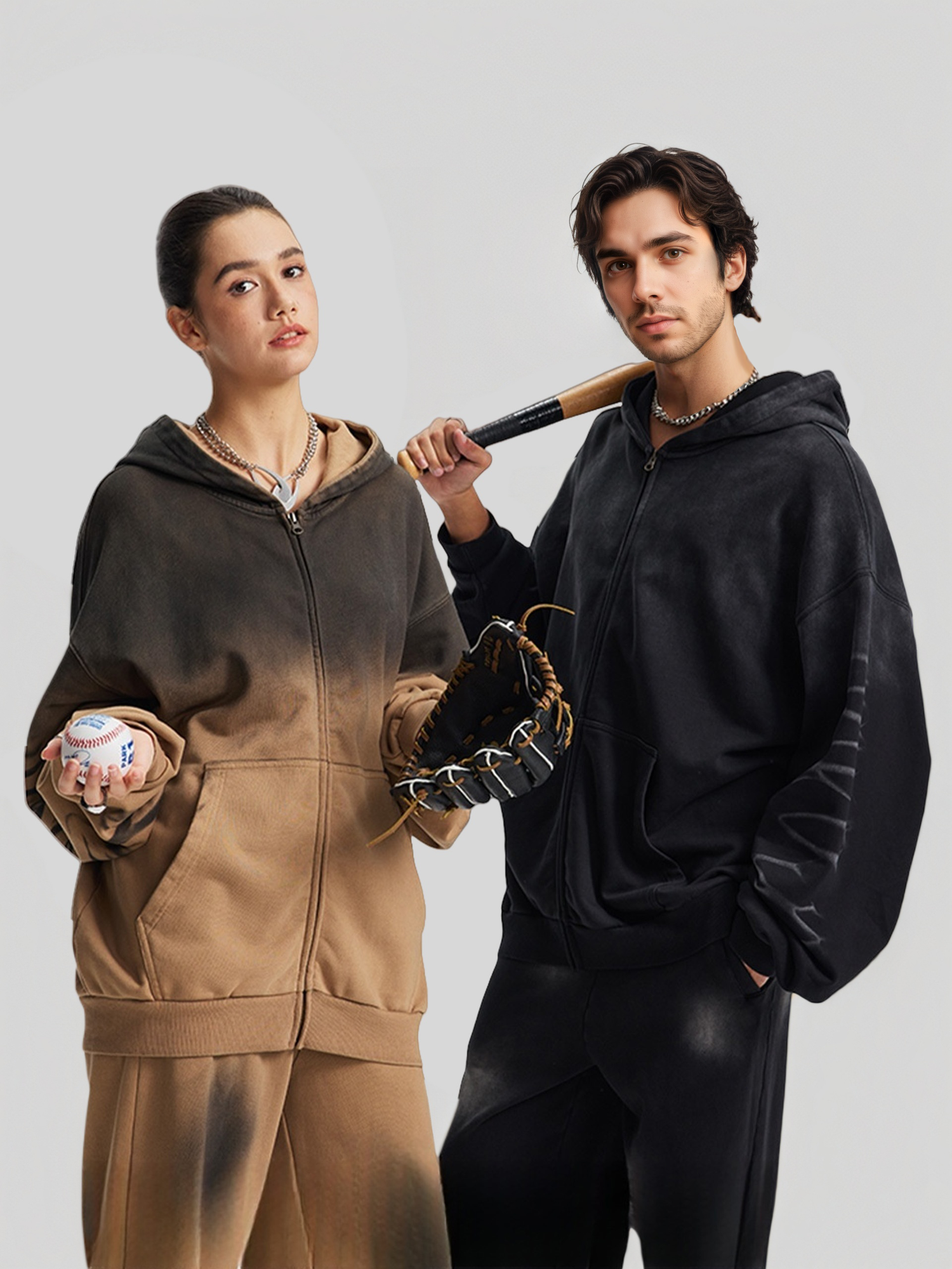 Vintage-washed hoodies, tees and joggers in seasonal neutrals—unisex oversized fits, fall new arrivals.