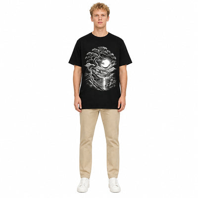 Where Sun and Moon Meet Black T-shirt