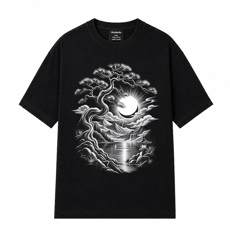 Where Sun and Moon Meet Black T-shirt