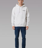 White Minimal Logo Hoodie