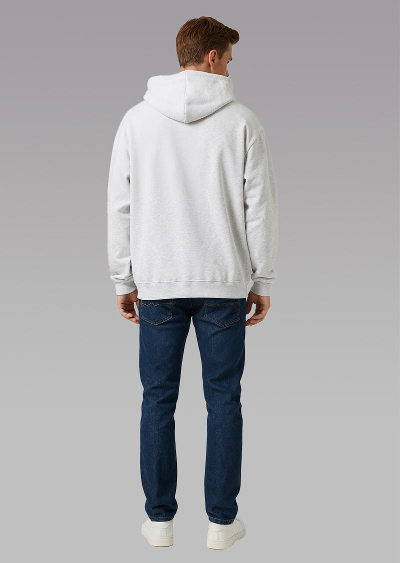 White Minimal Logo Hoodie